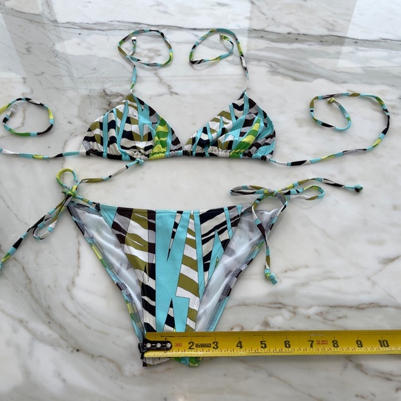 EMILIO PUCCI BLUE MULTI BIKINI SIZE IT 44 / US 10 - Picture 10 of 16